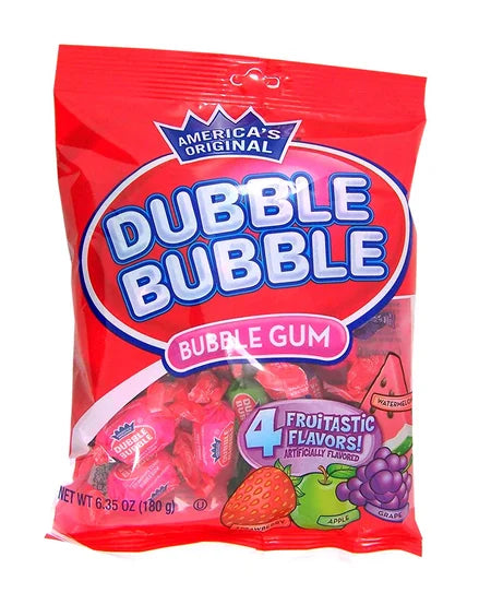 Dubble Bubble Twist 4 Fruitastic Flavors Bubble Gum