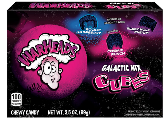 Warheads Galactic Chewy Candy Mix Cubes - 99g