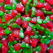 Mini strawberry lollies 100g