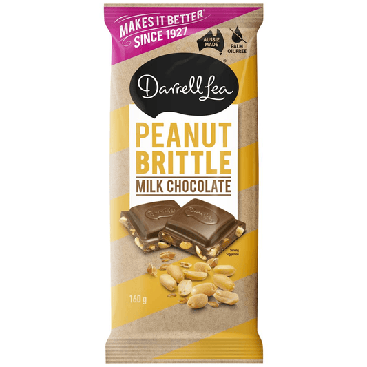 Darrell Lea Peanut Brittle Chocolate 160g - Sugar Party