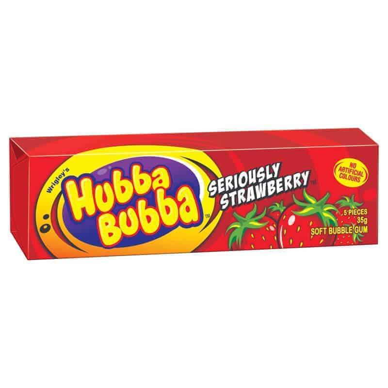 Hubba Bubba Soft Bubble Gum Seriously Strawberry Sugar Party